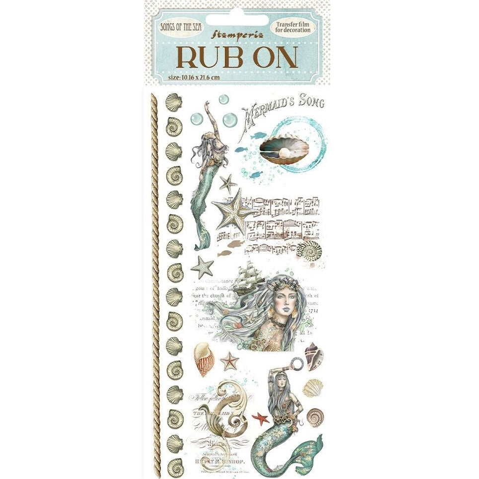 Stamperia Songs of the Sea Mermaid Rub-On